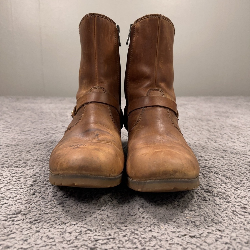 Teva Boots Womens 7.5 Brown Nubuck Leather Waterproof Buckle Bootie Outdoor - Picture 3 of 10